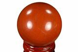Polished Red Jasper Sphere - Brazil #116020-1